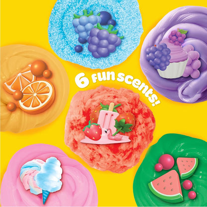Play-Doh 6er-Pack mit Super-Stretch-, Schaum-, Butter- und Wolken-Sinnesspielzeugen für Kinder ab 3 Jahren