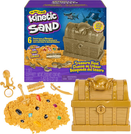 Kinetischer Sand, Schatzsuche mit 14 Überraschungsenthüllungen und 737 g seltenem Shimmer Gold Play Sand