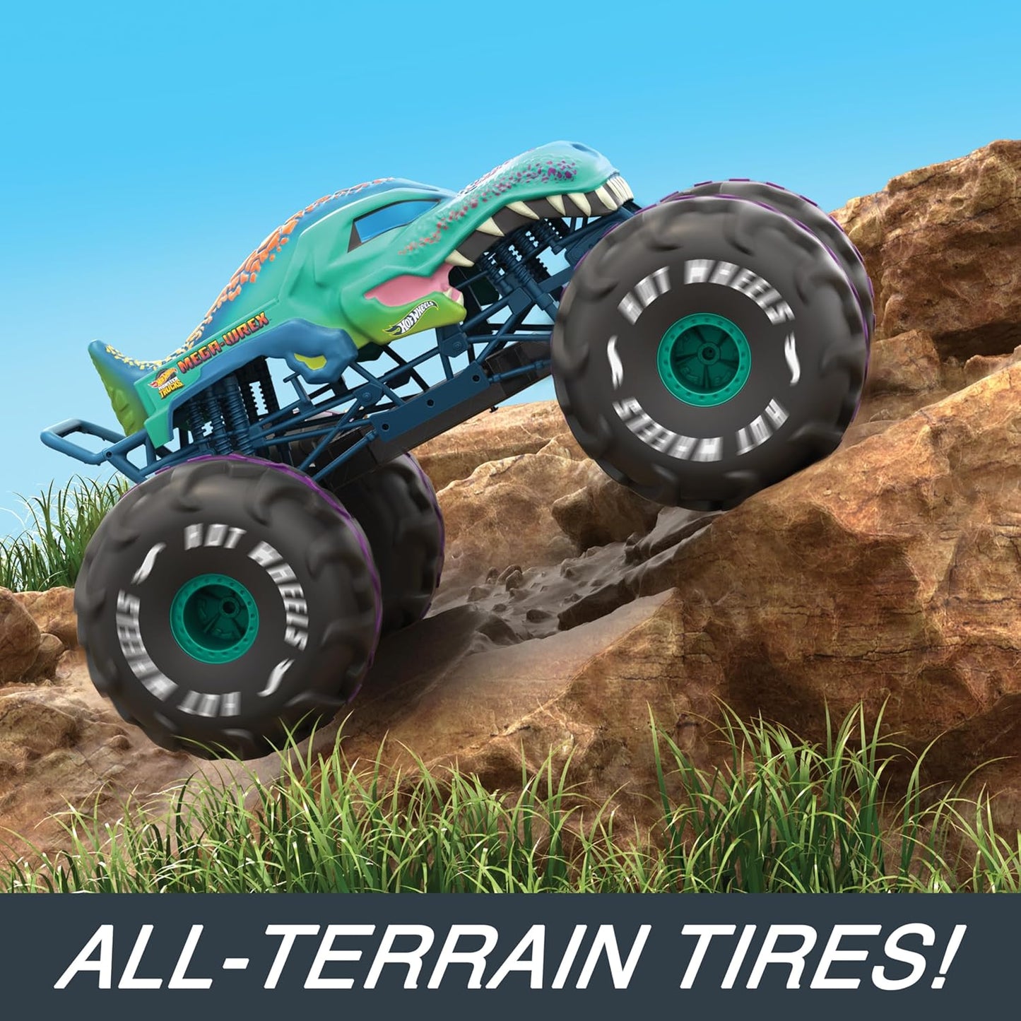 Véhicule télécommandé Hot Wheels Monster Trucks XL Mega-Wrex