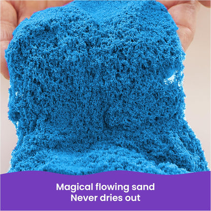 Kinetischer Sand, 1,13 kg blauer Spielsand, wiederverschließbarer Beutel