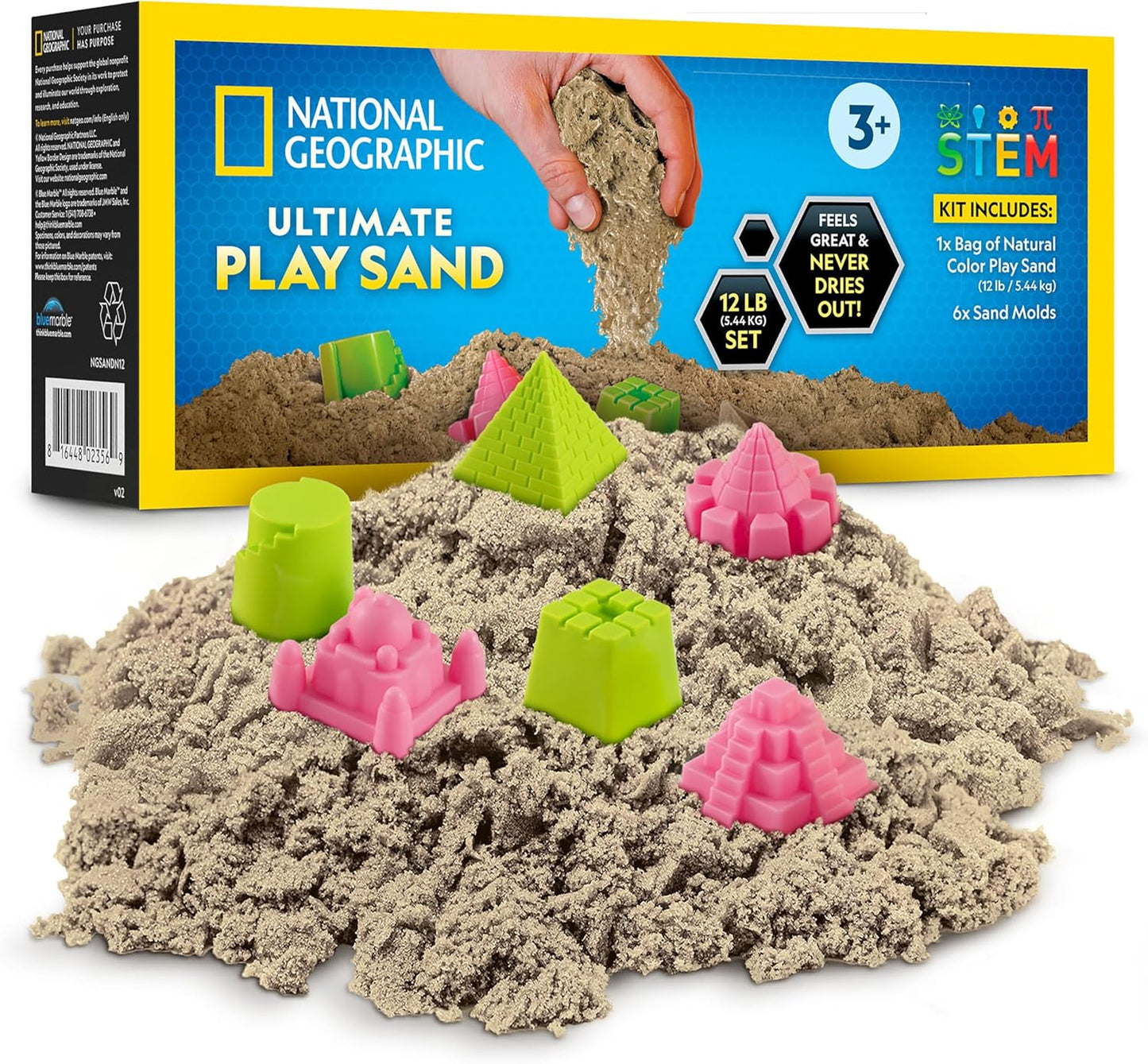 National Geographic Mondsand – 5,44 kg mit Schlossformen (natürlich)