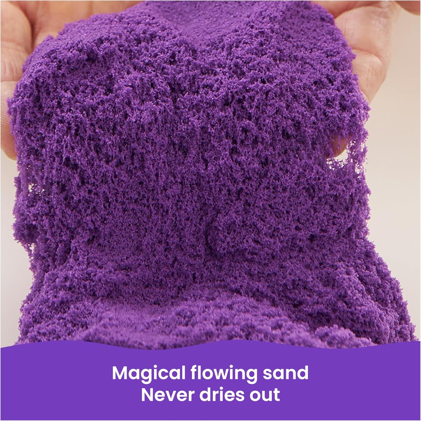 Kinetic Sand, Sabbia da gioco viola da 1,13 kg, sacchetto richiudibile