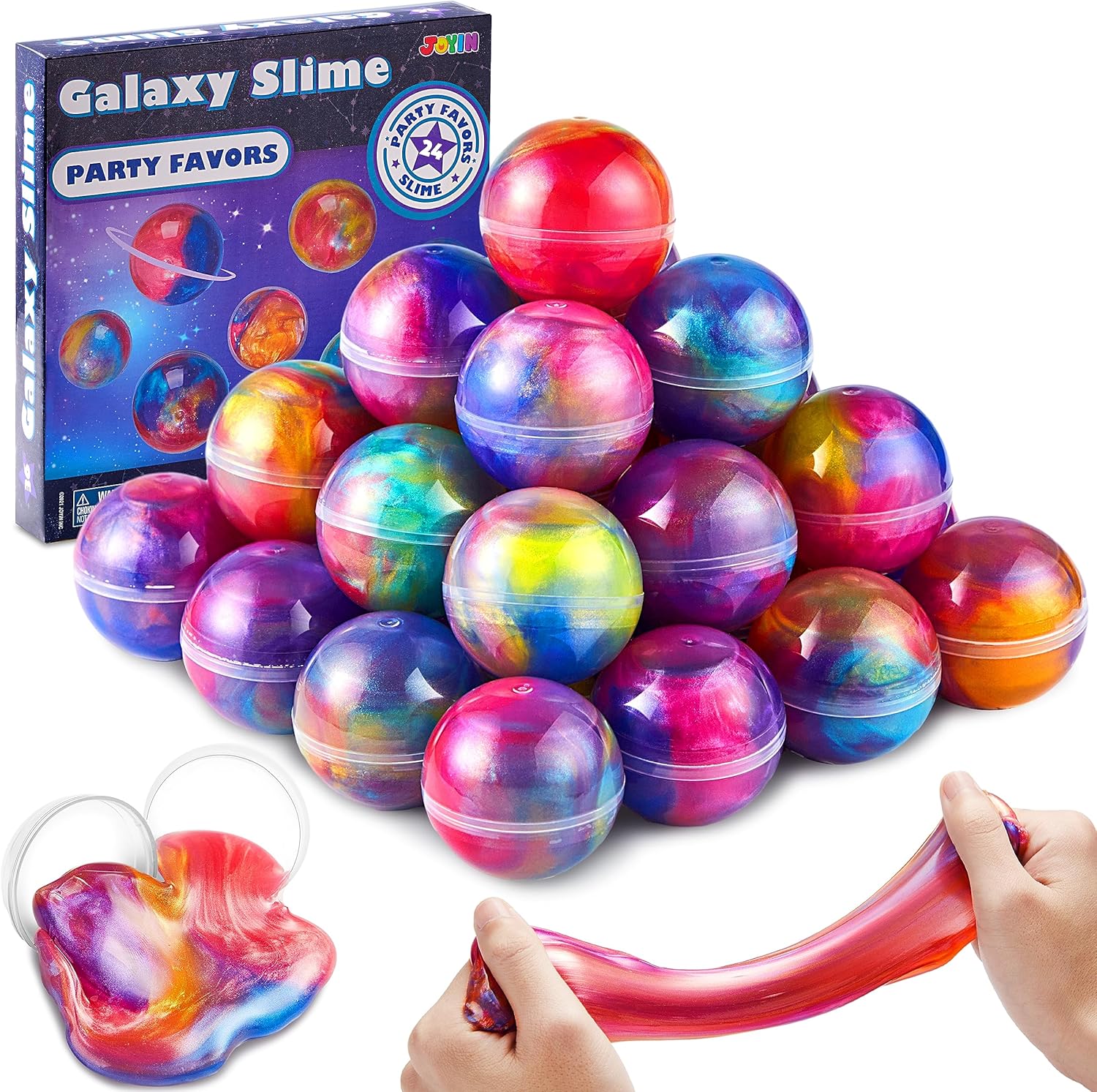 Galaxy Slime Kit Confezione da 36 mini slime Bomboniere elastiche, non appiccicose e riutilizzabili per bambini dai 5 ai 12 anni Set regalo per San Valentino, Pasqua o in classe