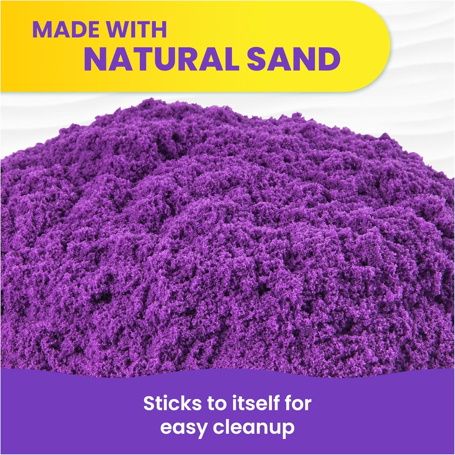 Kinetic Sand, Sabbia da gioco viola da 1,13 kg, sacchetto richiudibile