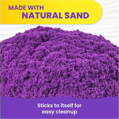 Kinetic Sand, Sabbia da gioco viola da 1,13 kg, sacchetto richiudibile