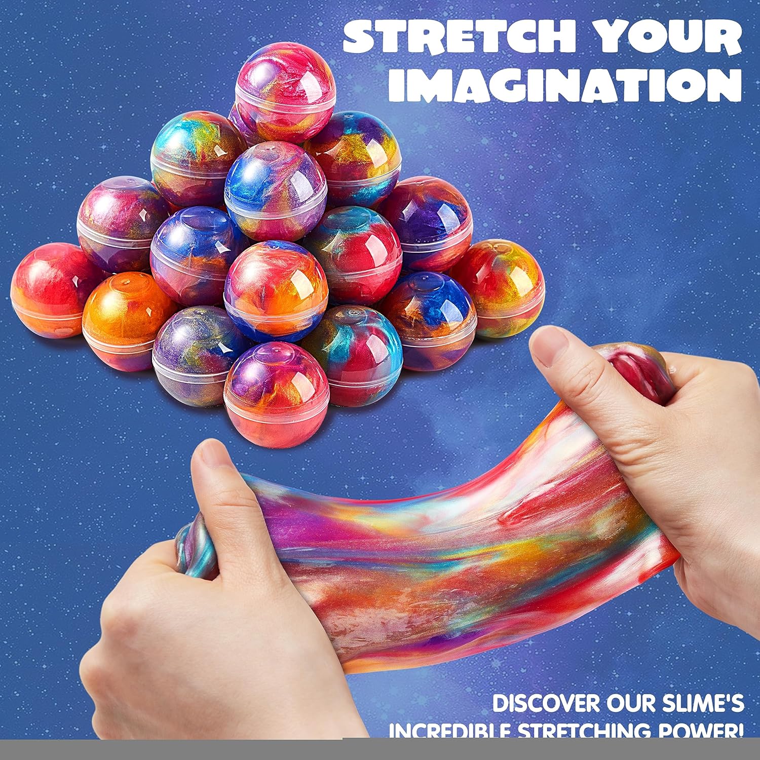 Galaxy Slime Kit Confezione da 36 mini slime Bomboniere elastiche, non appiccicose e riutilizzabili per bambini dai 5 ai 12 anni Set regalo per San Valentino, Pasqua o in classe