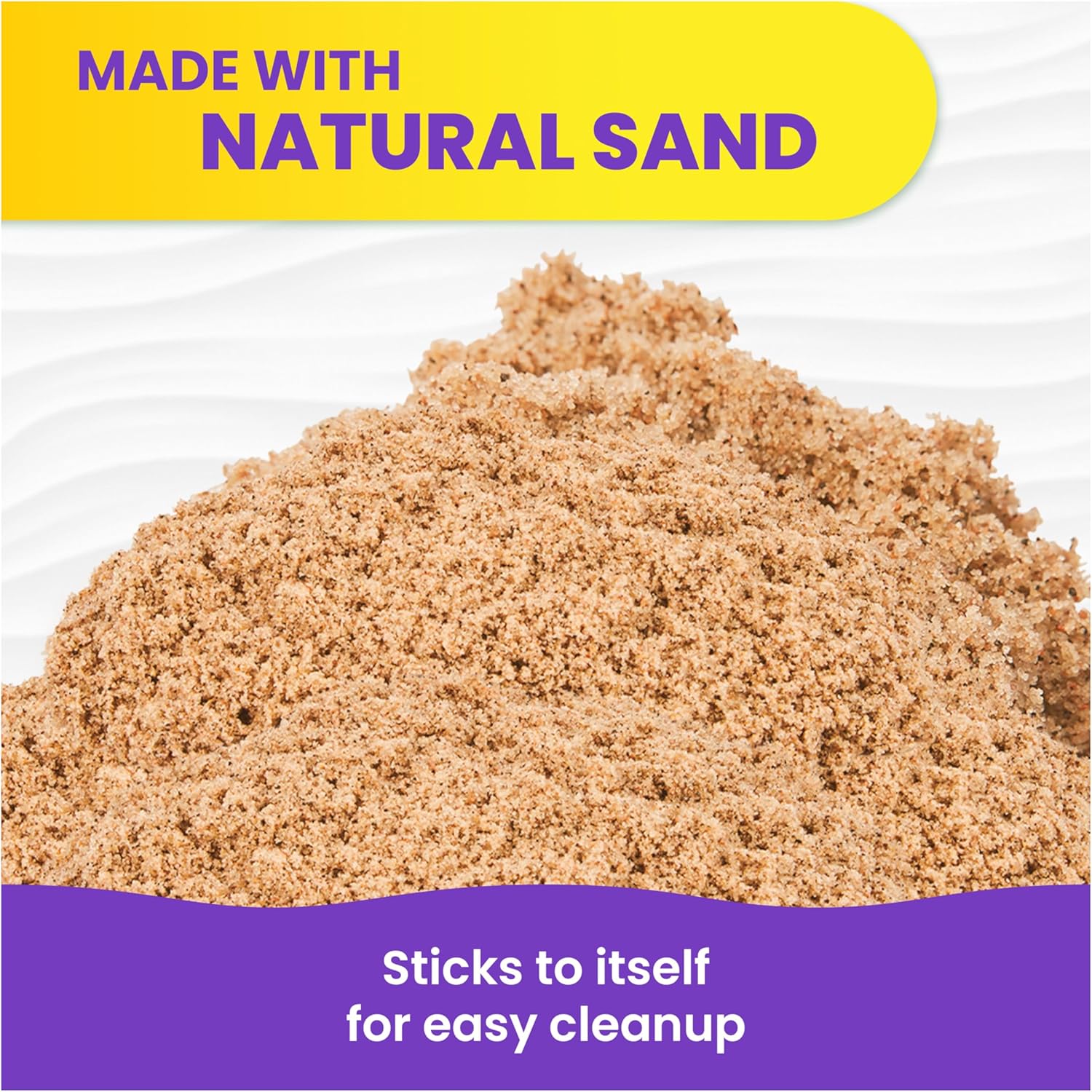 Kinetischer Sand, 2,5 kg naturbrauner Spielsand, wiederverschließbarer Beutel