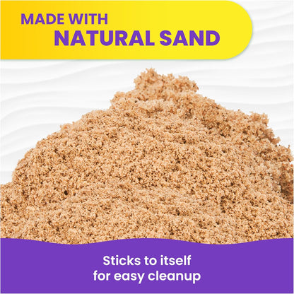 Kinetischer Sand, 2,5 kg naturbrauner Spielsand, wiederverschließbarer Beutel