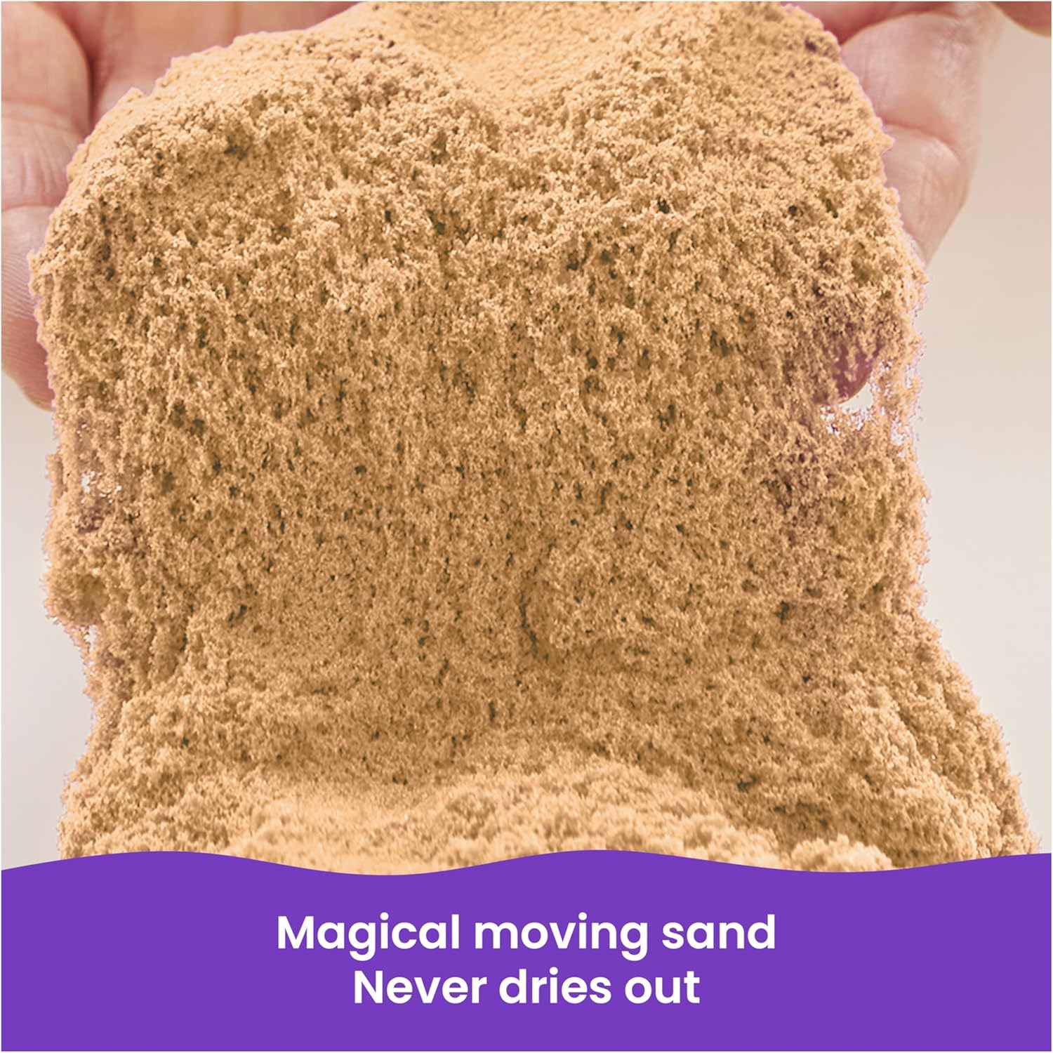 Kinetischer Sand, 2,5 kg naturbrauner Spielsand, wiederverschließbarer Beutel