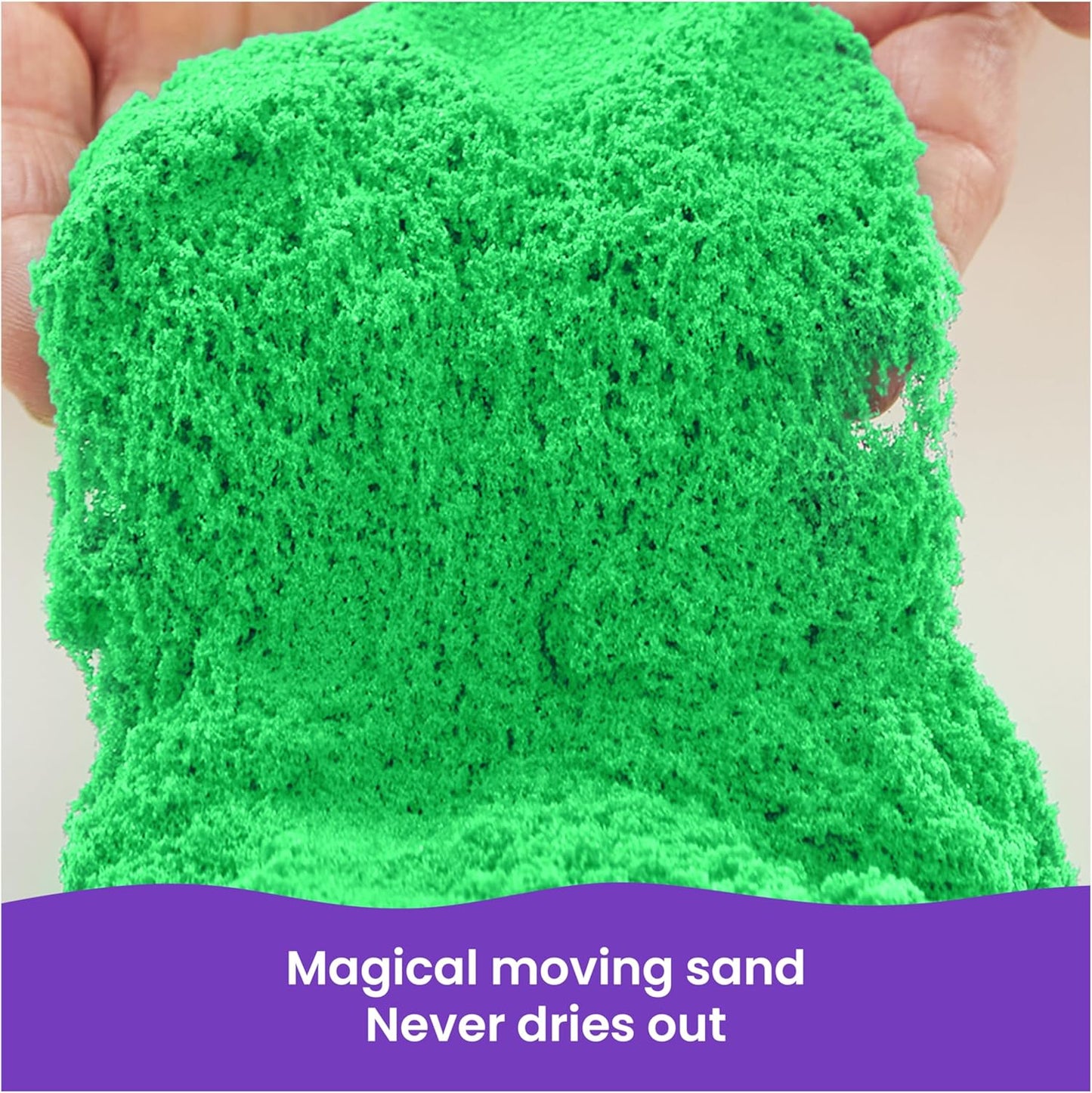 Kinetic Sand, 1,13 kg de sable de jeu vert, sac refermable