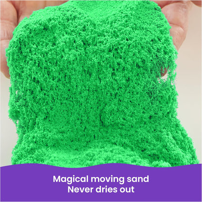 Kinetic Sand, 1,13 kg de sable de jeu vert, sac refermable