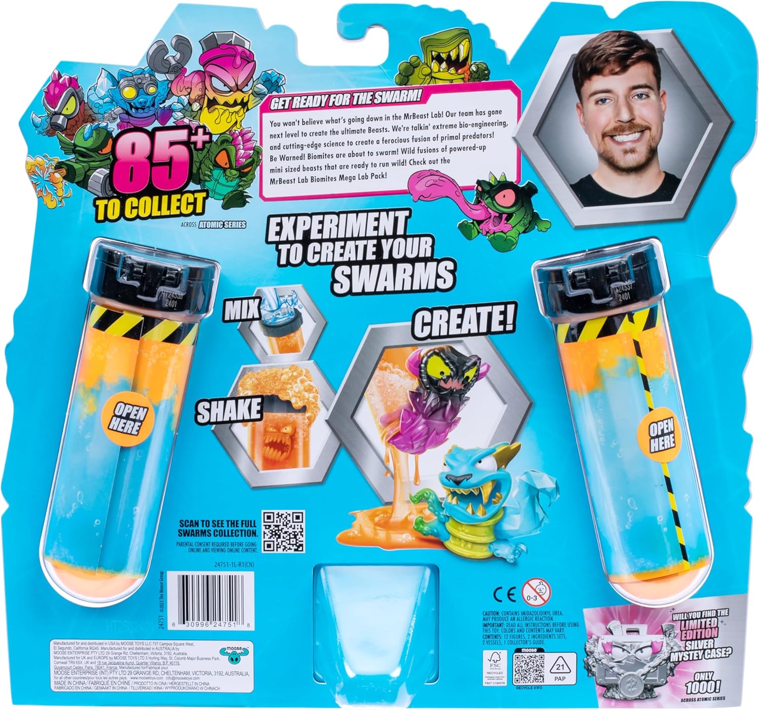 MrBeast Lab Swarms Atomic Series 12er-Pack – Panther Claws Edition Mischen, schütteln und entfesseln Sie das Chaos!
