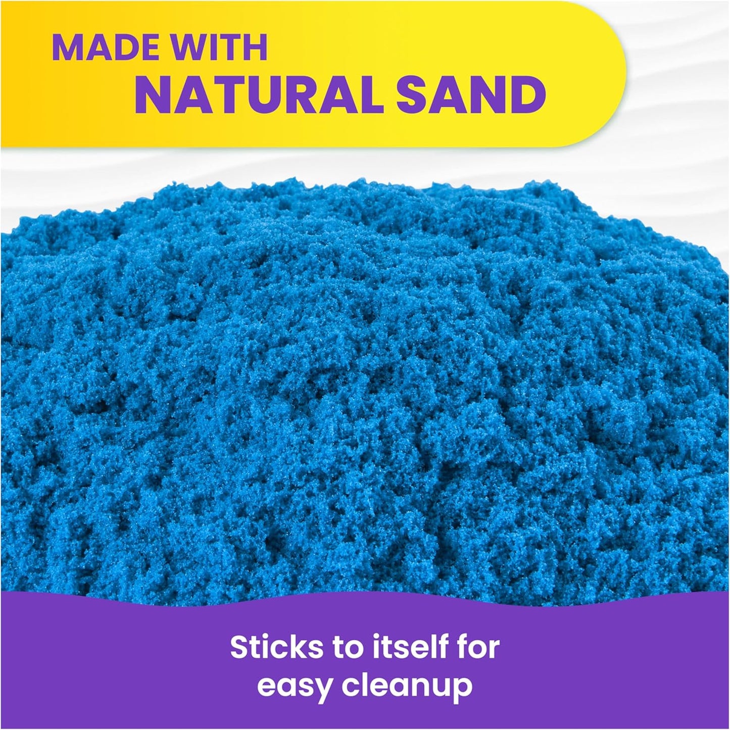 Kinetischer Sand, 1,13 kg blauer Spielsand, wiederverschließbarer Beutel