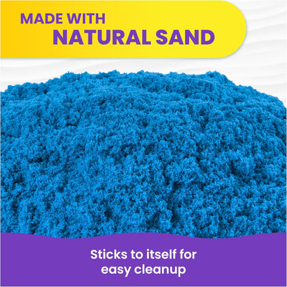 Kinetischer Sand, 1,13 kg blauer Spielsand, wiederverschließbarer Beutel