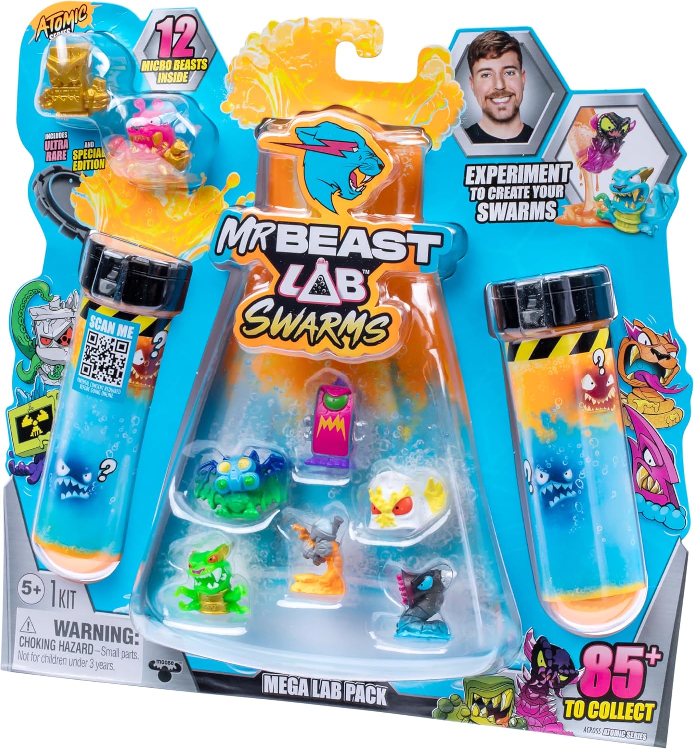MrBeast Lab Swarms Atomic Series 12er-Pack – Crab Cat Edition Mischen, schütteln und enthüllen Sie das Chaos!