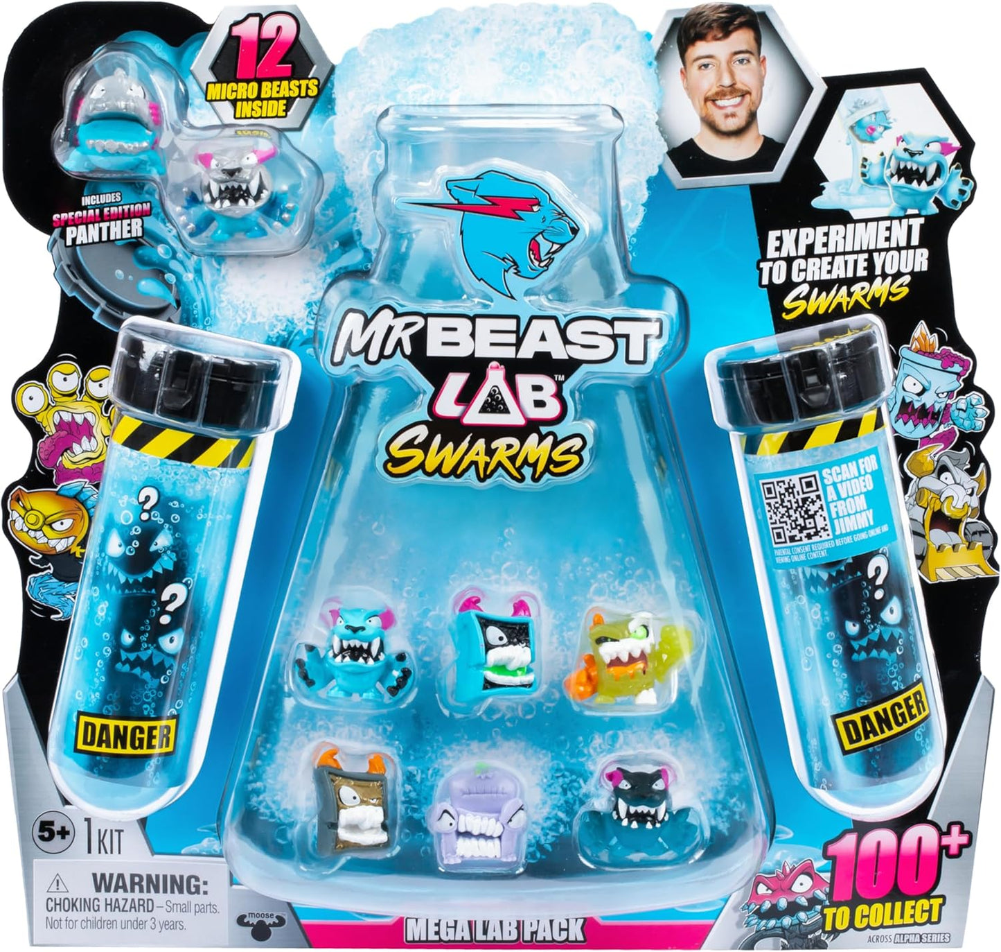 MrBeast Lab Swarms Mega Lab 12er-Pack – Hard Boiled Edition Mischen, schütteln und starten Sie das Experiment!