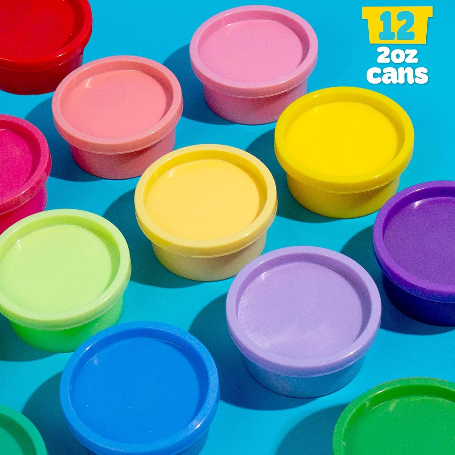 Play-Doh Super Stretch 12er-Pack Variety Kit mit 12 Farben sensorischem Compound-Set für Kinder im Alter von 8–12 Jahren