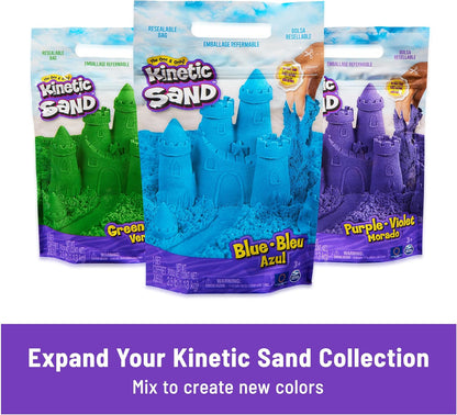 Kinetic Sand, ultimatives Sandisfying-Set mit 907 g Spielsand (Rosa, Gelb und Blaugrün), 10 Werkzeugen und Formen