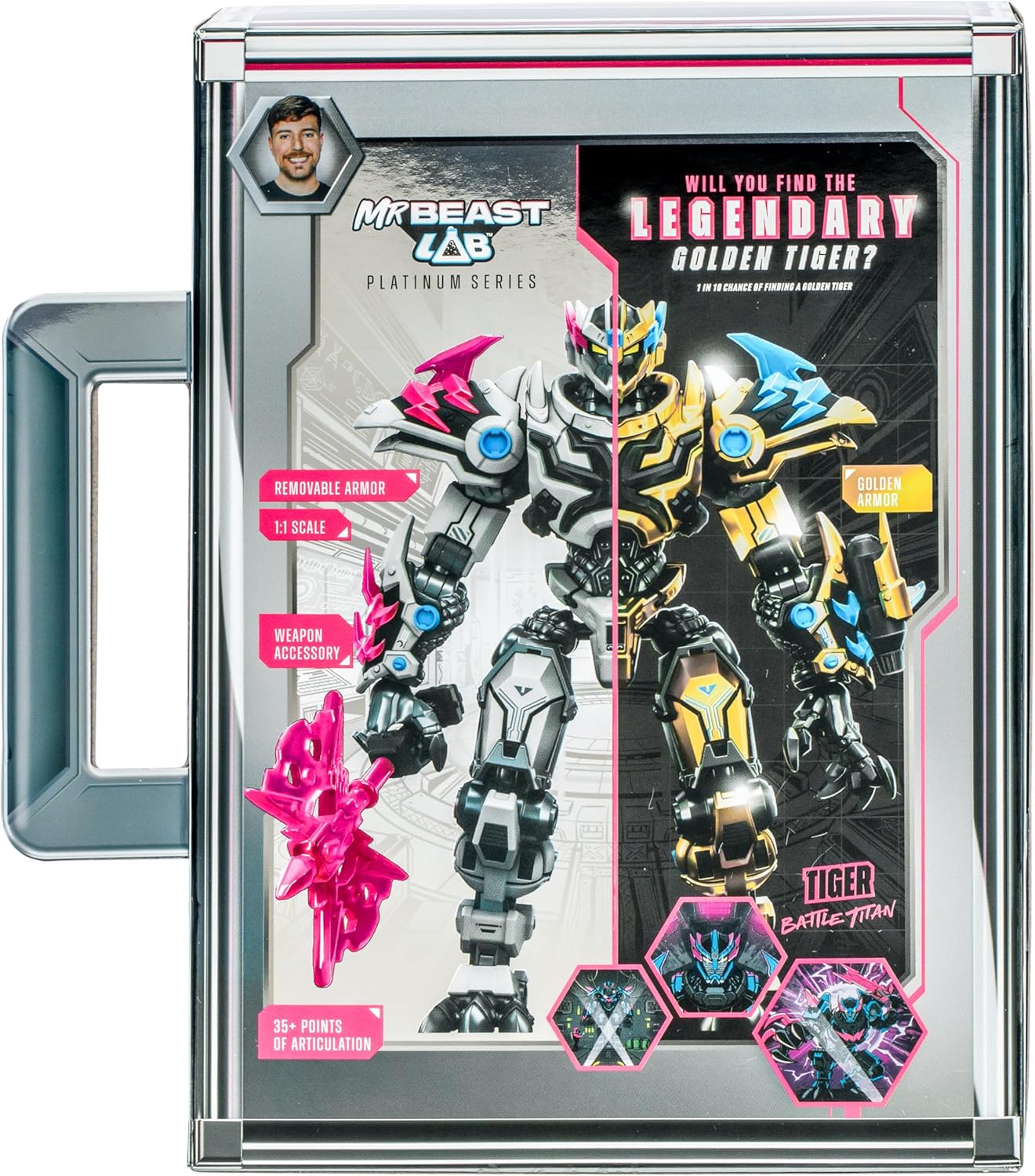 MrBeast Lab – Tiger Battle Titan-Sammlerfigur der Platinum-Serie