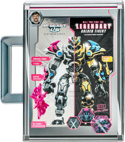 MrBeast Lab – Tiger Battle Titan-Sammlerfigur der Platinum-Serie