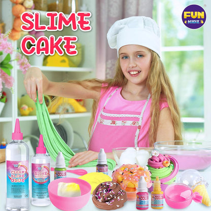 FunKidz Kit de Slime au Beurre de Crème Glacée DIY Ensemble de Slime Doux pour Filles de 8 à 12 Ans Plus de 100 Styles Combos Parfums Vanille, Orange et Chocolat Cadeau Idéal ou Activité de Fête