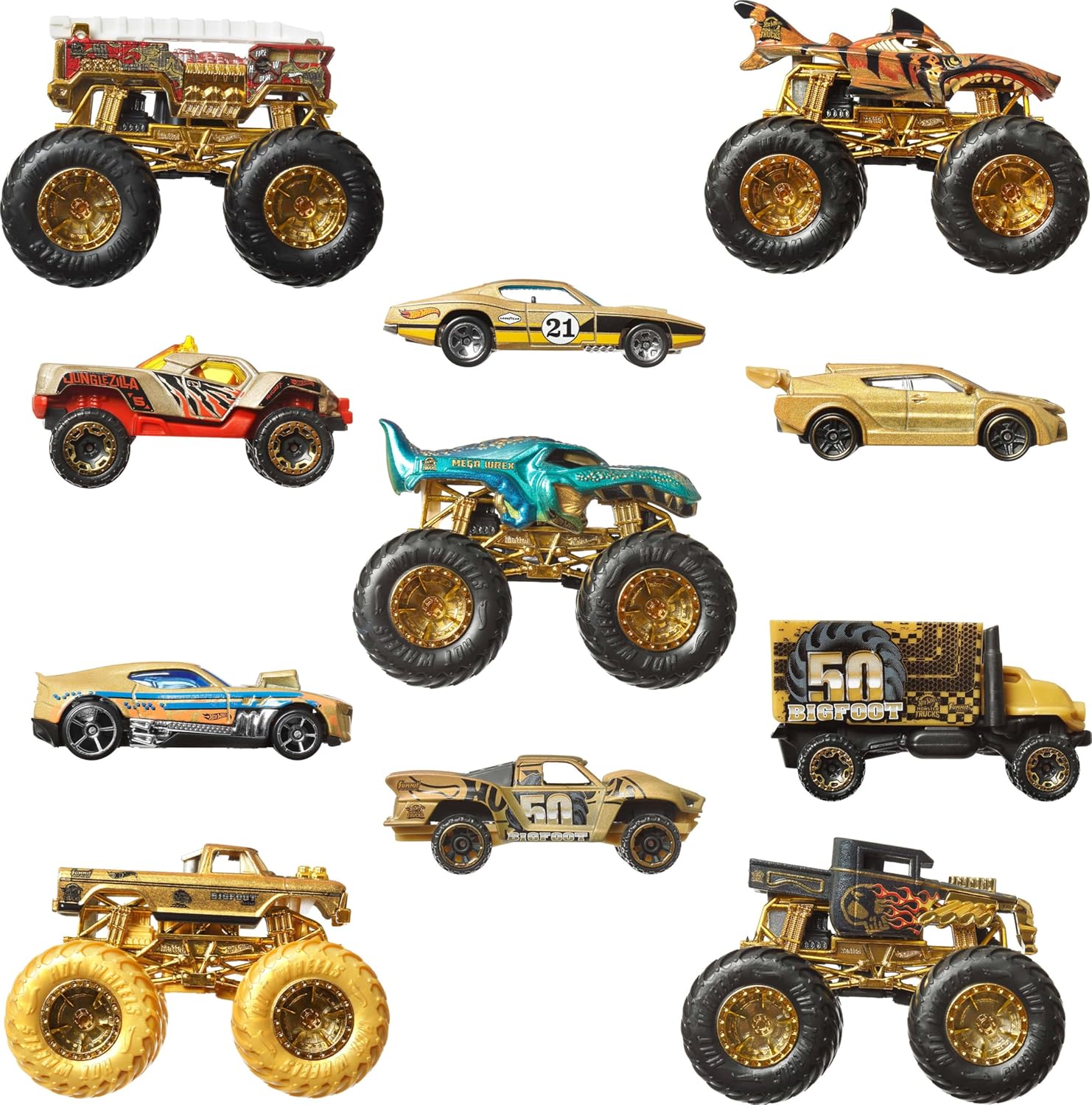 Hot Wheels Monster Trucks Trophy Champions Collection – Multipack 50e anniversaire