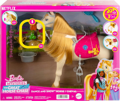 Interaktives Barbie-Pferd mit Geräuschen und Musik, inspiriert von Barbie Mysteries The Great Horse Chase, ab 3 Jahren