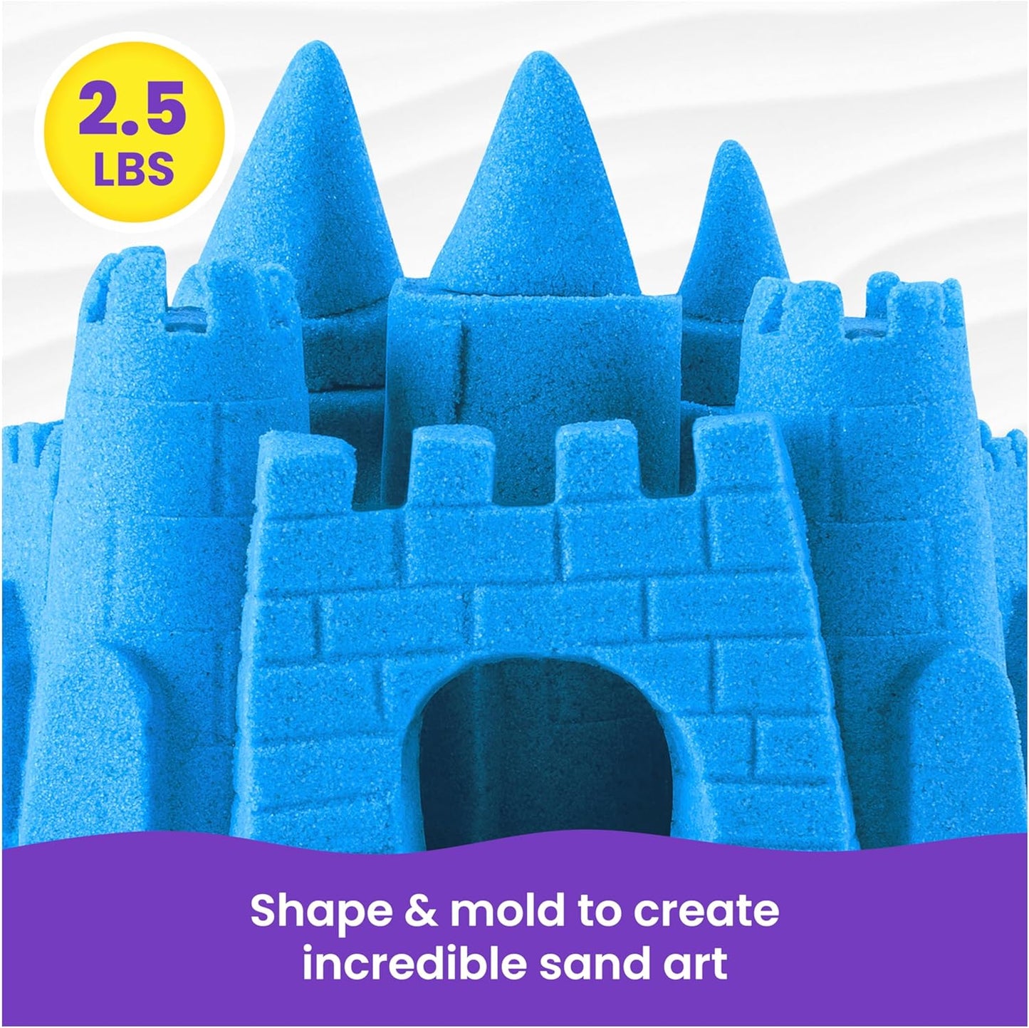 Kinetischer Sand, 1,13 kg blauer Spielsand, wiederverschließbarer Beutel