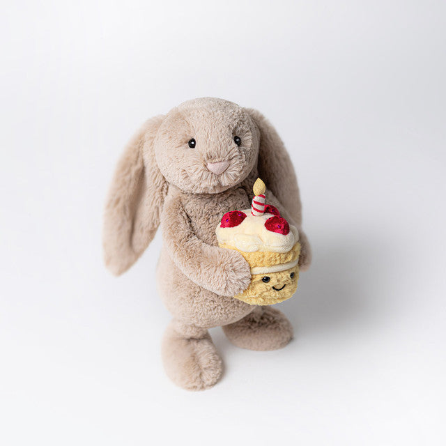 Jellycat timido coniglietto beige 'Compleanno'