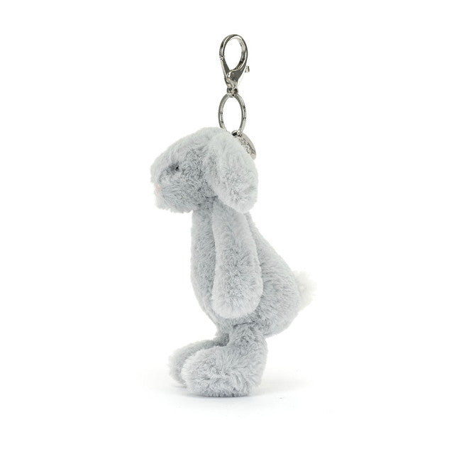 Jellycat Bashful Silberner Hasen-Taschenanhänger