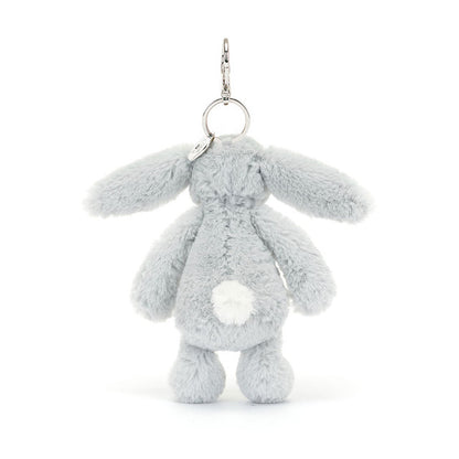 Jellycat Bashful Silberner Hasen-Taschenanhänger