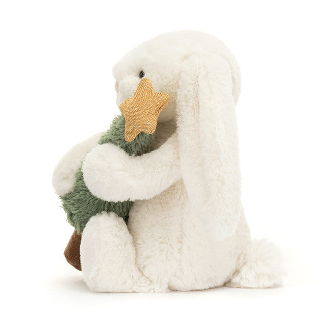 Jellycat Bashful Bunny mit Weihnachtsbaum