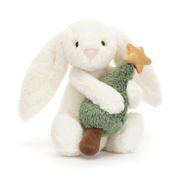 Jellycat Bashful Bunny mit Weihnachtsbaum