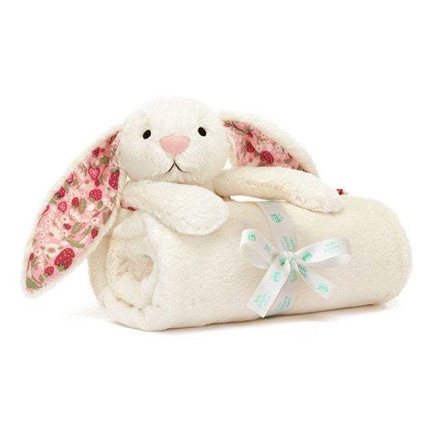 Jellycat Blossom Cream Bunny „Berry“ Kuscheldecke