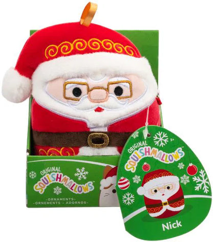Squishmallows Ornement de Noël Père Noël avec des lunettes Nick