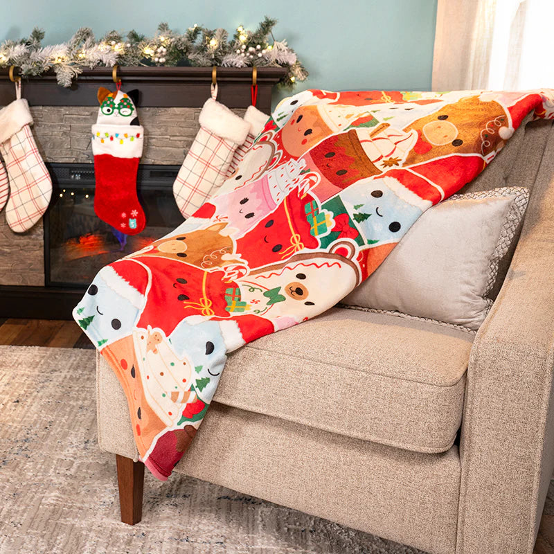 Coperta da tiro per le vacanze di Natale Squishmallows