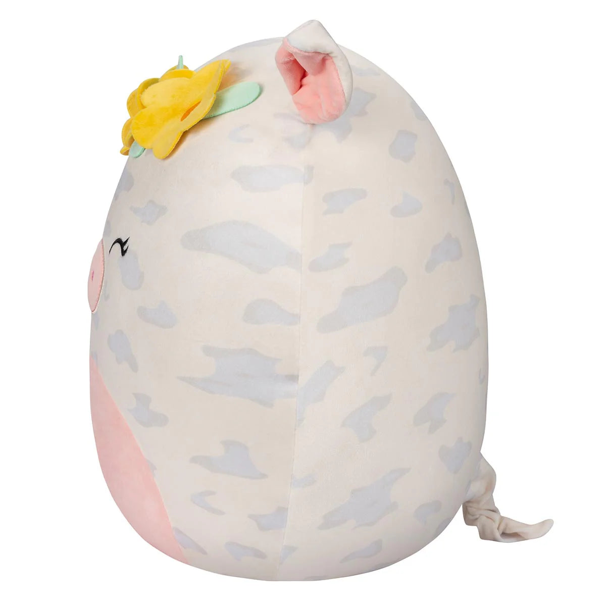 Squishmallows - Rosie le cochon tacheté avec couronne de fleurs jaunes