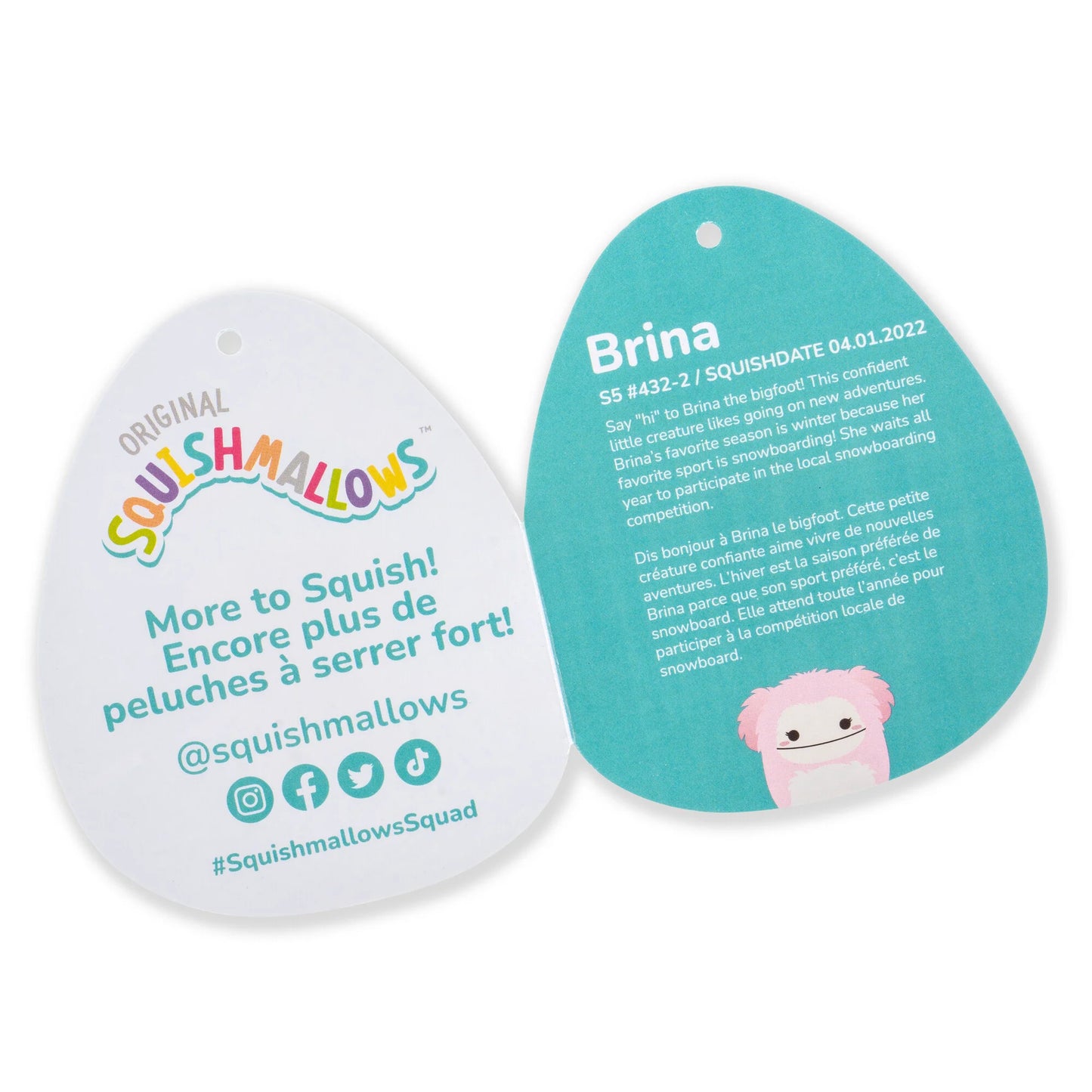 Squishmallows Fuzz-A-Mallows Brina der rosa Bigfoot