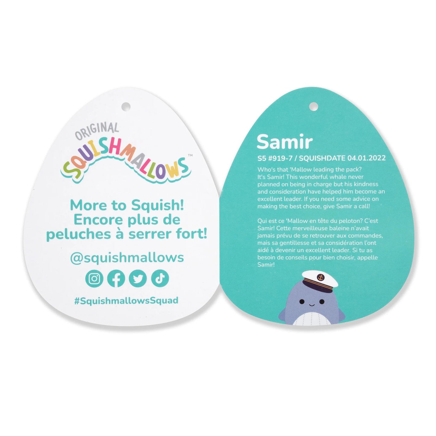 Squishmallows – Samir Blauwal mit Matrosenhut