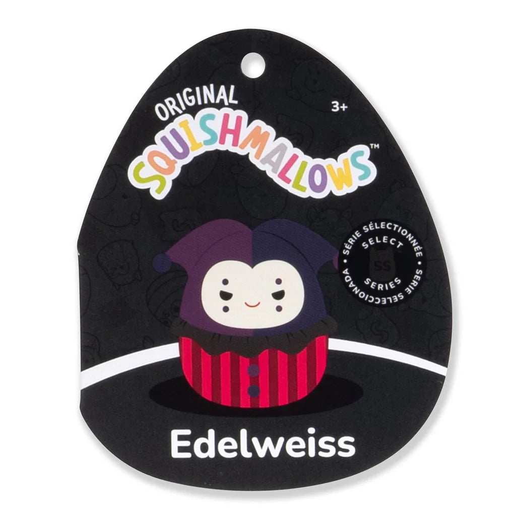 Squishmallows Halloween Select Series Edelweiss, der rote Goth-Narr