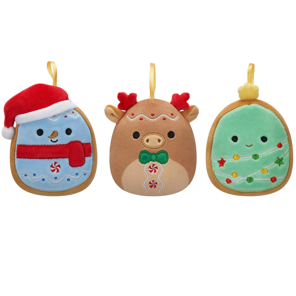 Squishmallows Weihnachtsplätzchen-Ornament im 3er-Pack