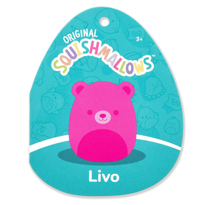 Squishmallows - Livo l'orso rosa neon