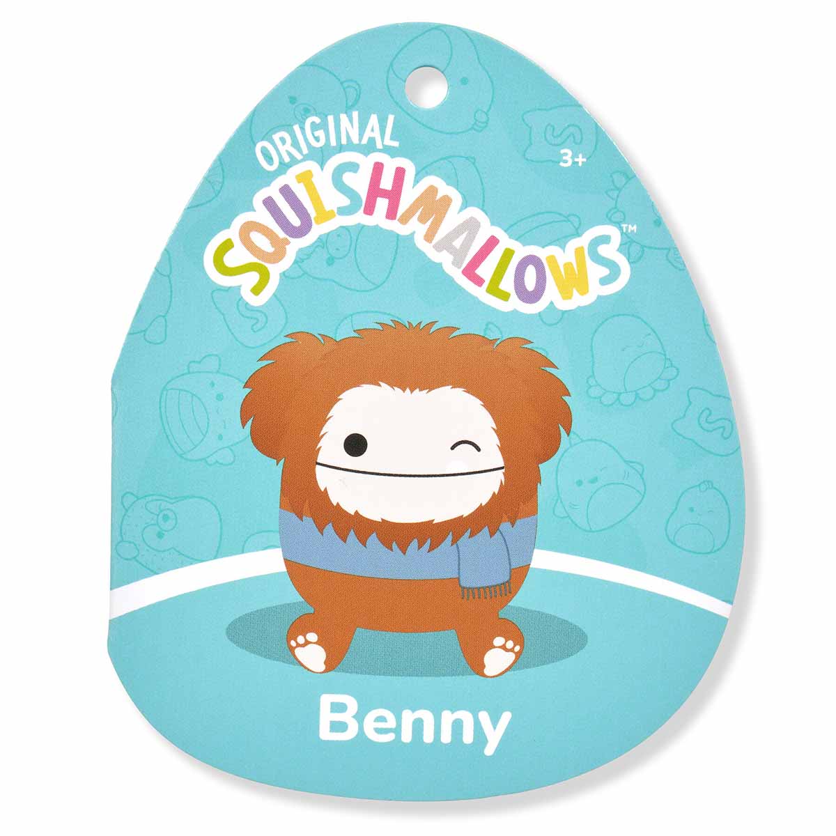 Squishmallows - Benny le Bigfoot avec écharpe