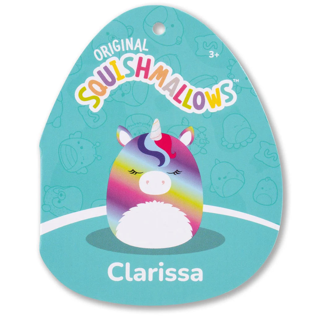 Squishmallows Fuzz-A-Mallows Clarissa, das Regenbogen-Einhorn