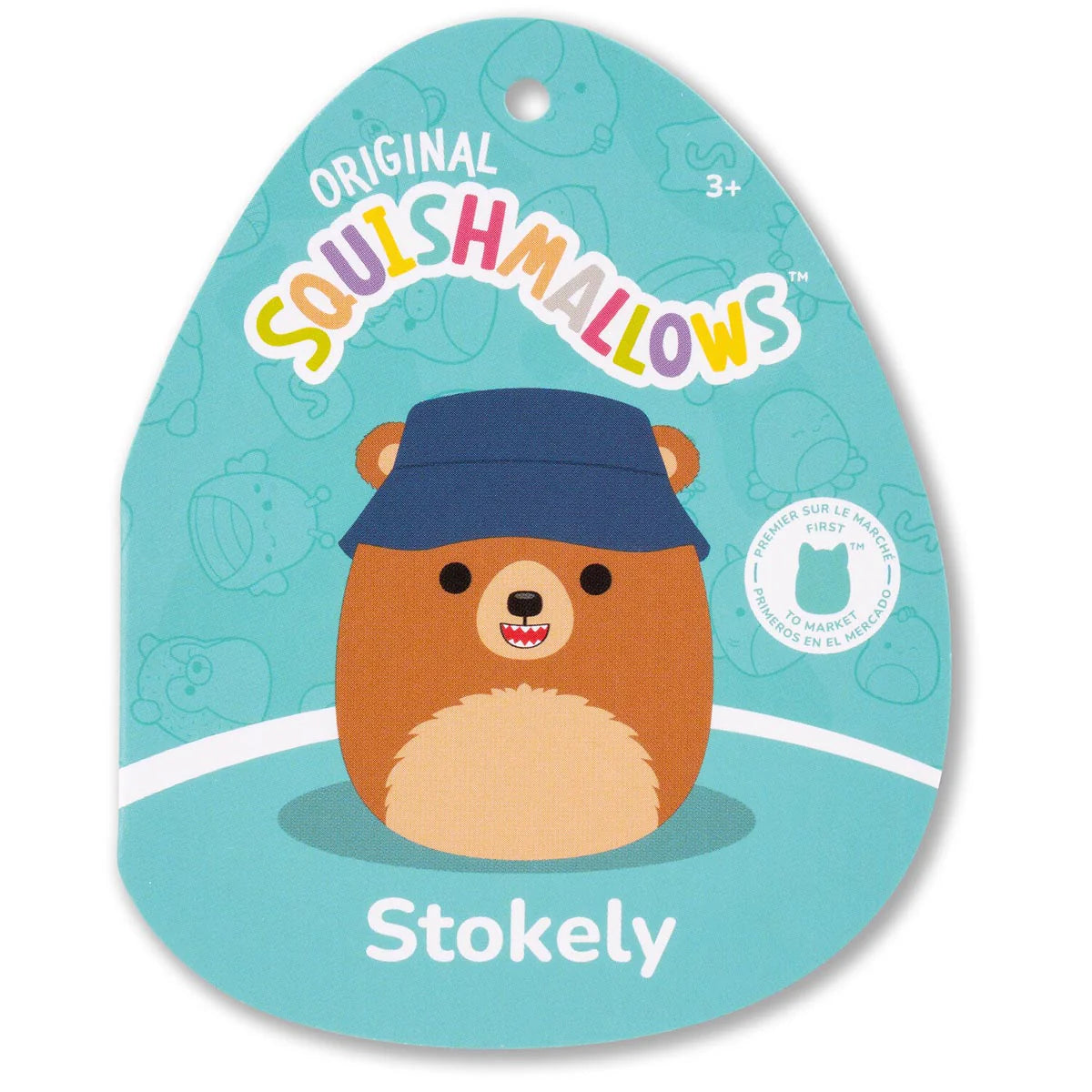Squishmallows – Stokely, der braune Kodiakbär mit Fischerhut
