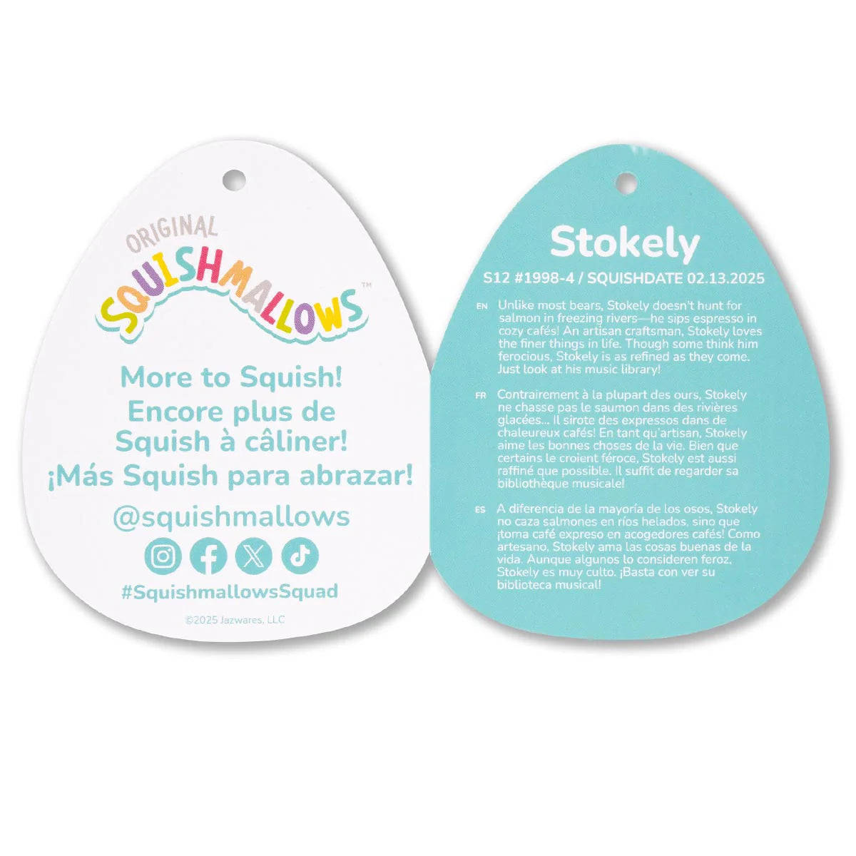 Squishmallows – Stokely, der braune Kodiakbär mit Fischerhut