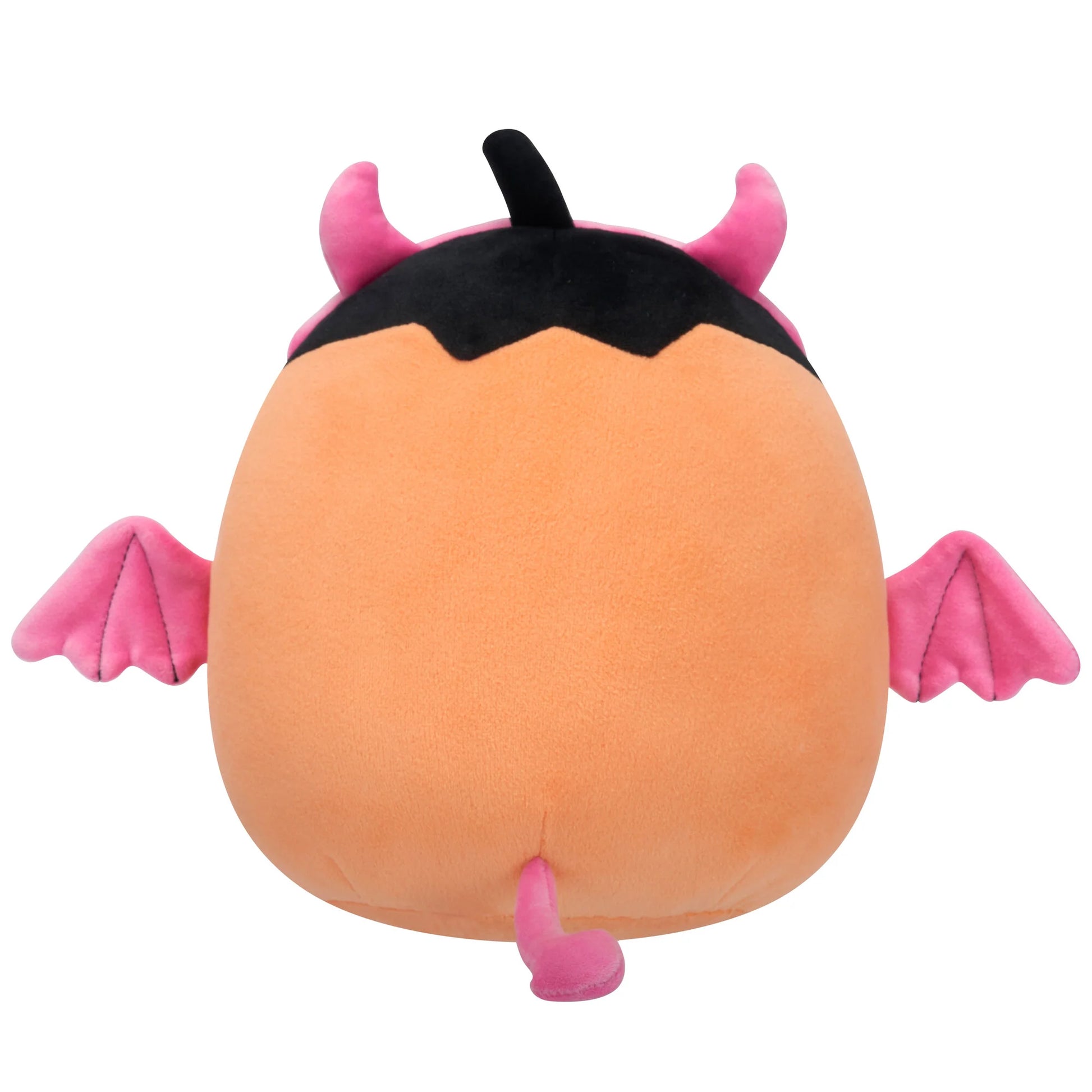 Squishmallows Halloween Margie, der pastellorangefarbene Kürbis im rosa Teufelskostüm