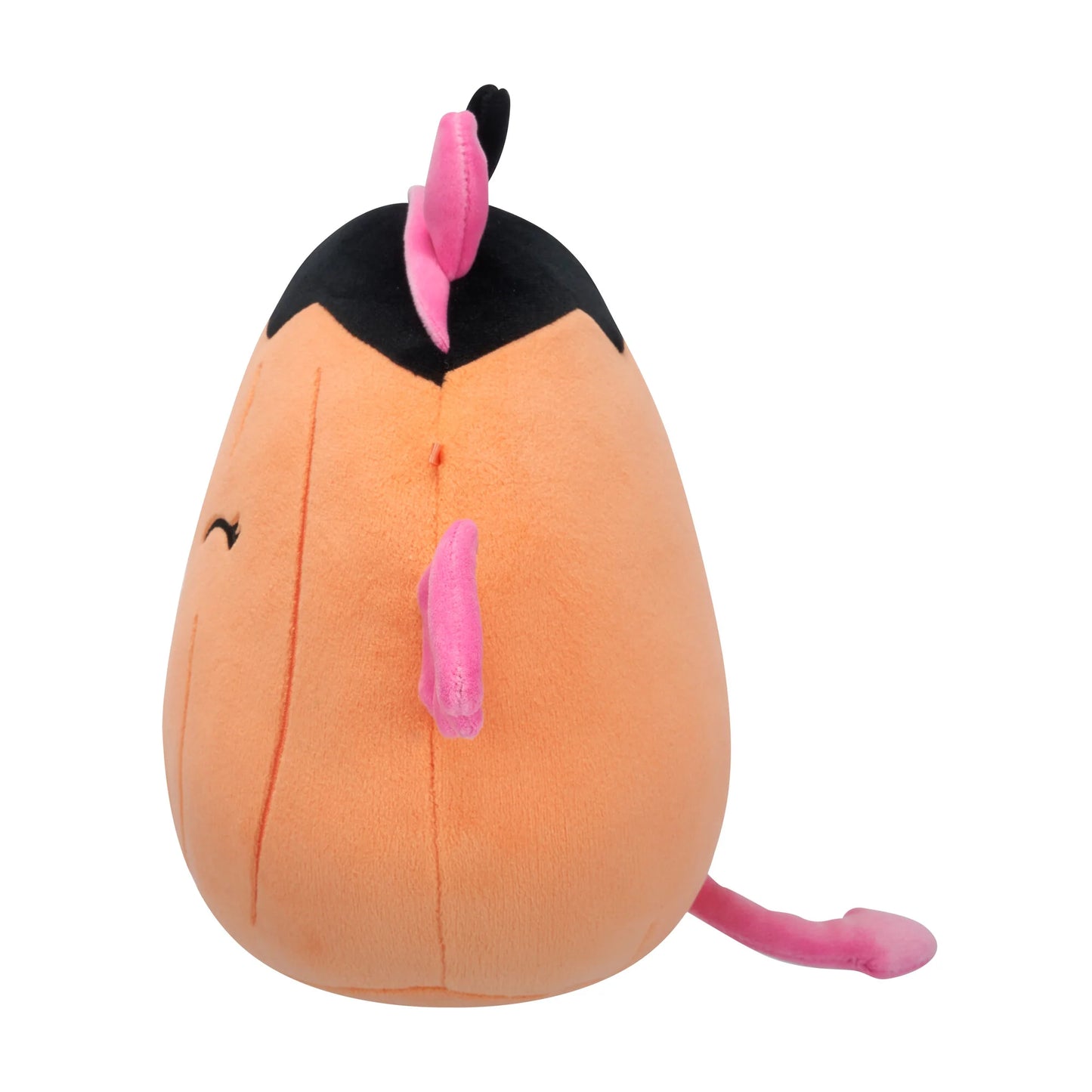 Squishmallows Halloween Margie, der pastellorangefarbene Kürbis im rosa Teufelskostüm