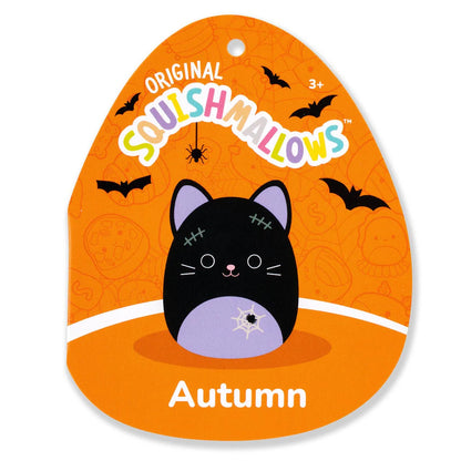 Squishmallows Halloween Autumn die schwarze Katze mit lila Bauch