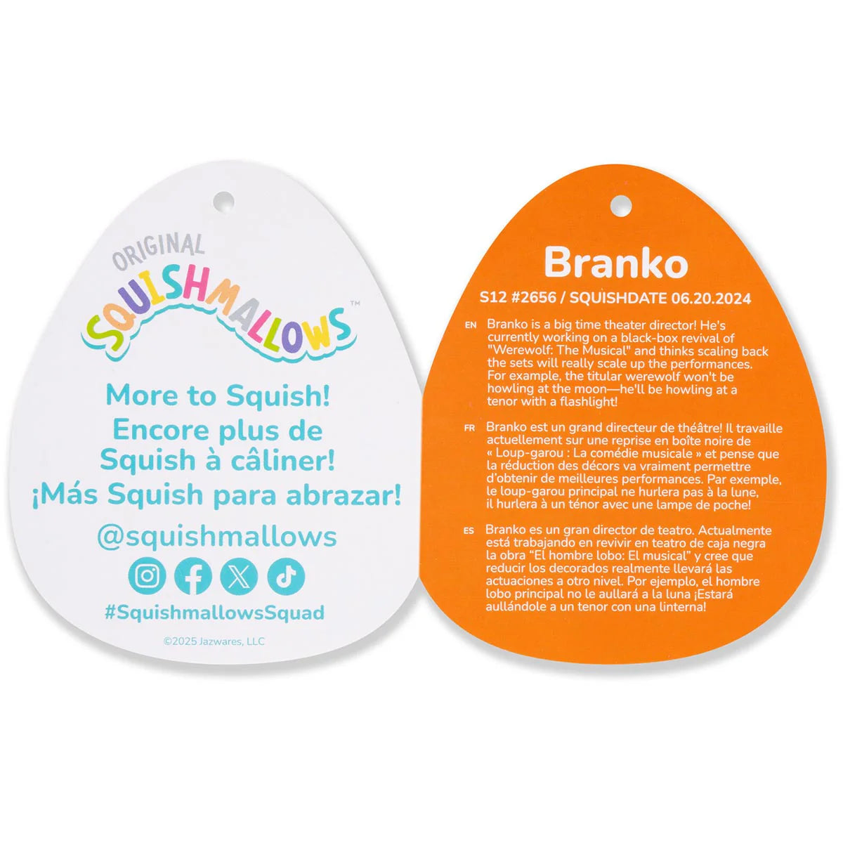 Squishmallows Halloween Branko le monstre cookie